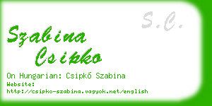 szabina csipko business card