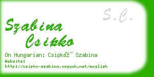 szabina csipko business card